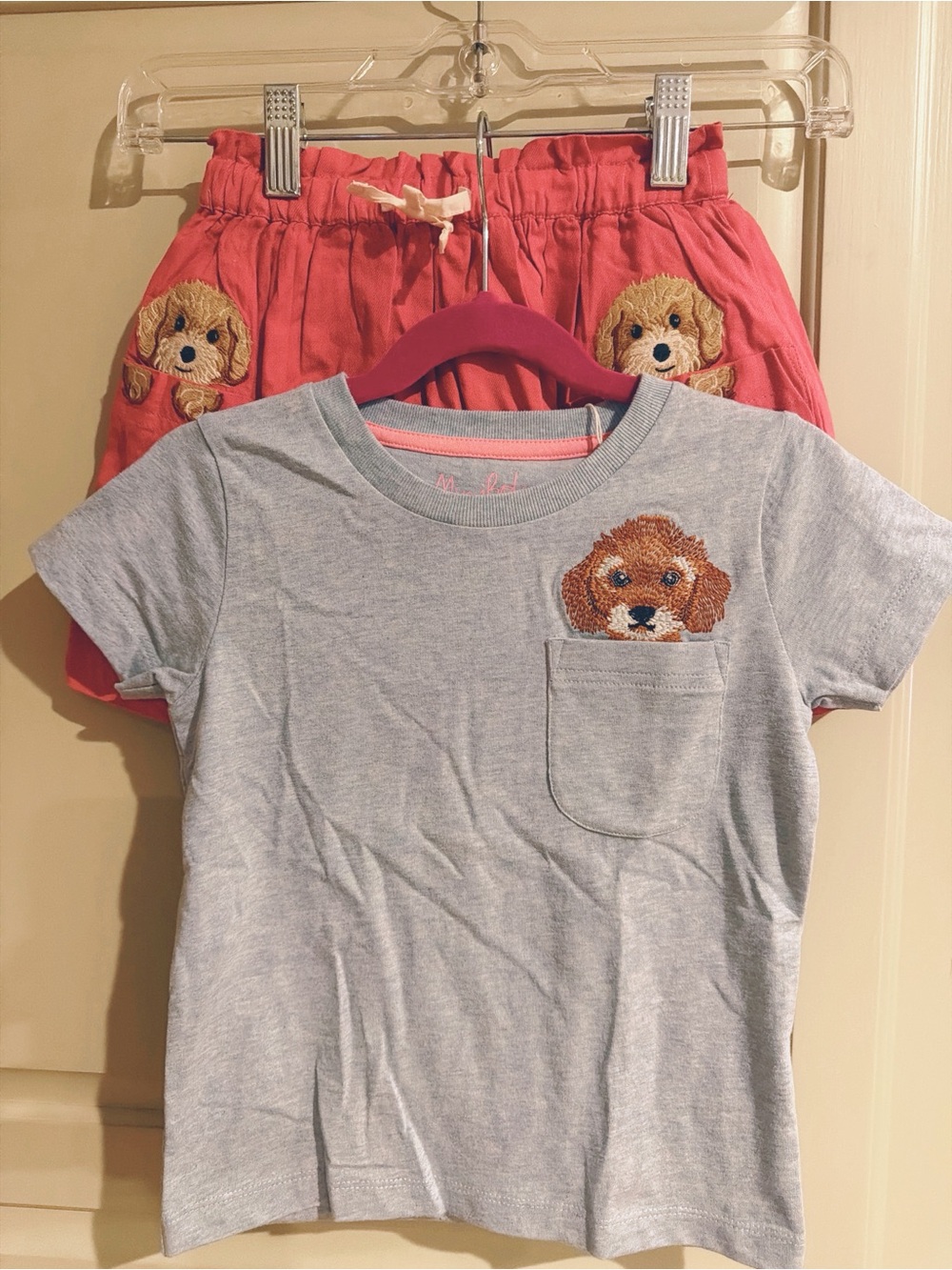 Mini Boden Girls Puppy Dog skirt and Shirt